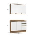 Ver imagem 3 de Armário de Cozinha Compacta 100% Mdf 120cm Nogueira/branco Celeste Kappesberg
