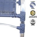Ver imagem 2 de Conjunto De 4 Cadeiras Emily 2 Espreguiçadeiras Azul Dark