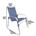 Ver imagem 3 de Conjunto De 4 Cadeiras Emily 2 Espreguiçadeiras Azul Dark