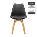 Ver imagem 3 de Kit 2 Cadeiras Saarinen Wood com Estofamento Várias Cores