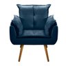 Kit 2 Poltronas Decorativa Opala Veludo Azul Marinho - 3