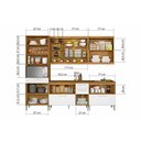 Ver imagem 4 de Cozinha Modulada Nesher Burguesa Premium 5 Peças (2 Armários + 2 Balcões + 1 Paneleiro) C5P23 Freijo