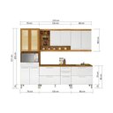Ver imagem 3 de Cozinha Modulada Nesher Burguesa Premium 5 Peças (2 Armários + 2 Balcões + 1 Paneleiro) C5P23 Freijo