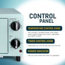 Ver imagem 2 de Elite Gourmet Forno Tostador Retro 50's 2 Fatias com Timer 60min (verde Menta)