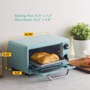 Ver imagem 3 de Elite Gourmet Forno Tostador Retro 50's 2 Fatias com Timer 60min (verde Menta)