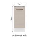 Ver imagem 3 de Balcão 35 Cm 1 Porta Branco/crema Agata Madesa