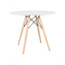 Ver imagem 2 de Mesa Redonda Eames 70 Cm + 2 Cadeiras Eiffel Dsw Mesa Branca com Cadeiras Pretas