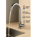 Ver mais imagens de Torneira com Misturador Quente/frio para Cozinha, Bancada, Mesa Metal Inox Fc-114