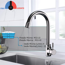 Ver imagem 6 de Torneira com Misturador Quente/frio para Cozinha, Bancada, Mesa Metal Inox Fc-114