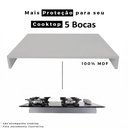 Ver imagem 6 de Tampa de Proteção Fogão Cooktop 5 Bocas em MDF Cinza 52x73