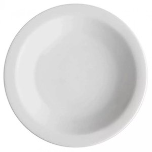 Jogo de 6 Prato Fundo Sopa Massa Branco Ceramica - Porcelart