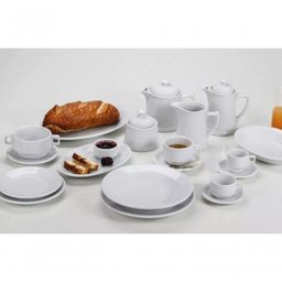 Jogo de 6 Prato Fundo Sopa Massa Branco Ceramica - Porcelart - 8