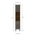 Ver imagem 2 de Armário Paneleiro de Cozinha 2 Portas 2 Nichos 220x41 cm Tóquio Casamia