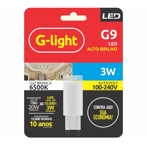 Lâmpada Led G-light G9 3w 6500k Autovolt