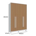 Ver mais imagens de Guarda Roupa New Paranoá com 4 Portas e 2 Gavetas Móveis Rimo Branco/carvalho