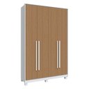Ver imagem 1 de Guarda Roupa New Paranoá com 4 Portas e 2 Gavetas Móveis Rimo Branco/carvalho