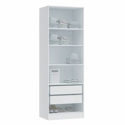 Guarda Roupa Modulado 2 Portas 2 Gavetas 4 Prateleiras Requinte  - 2