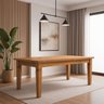 Mesa de Jantar Retangular 250x90cm Madeira Maciça Natural - 2