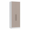 Ver imagem 2 de Guarda Roupa Modulado 2 Portas 2 Gavetas 4 Prateleiras Requinte 100% MDF Branco/Line/Duna