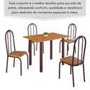 Ver imagem 2 de Conjunto Sala de Jantar Mila 4 Cad Ilhabela Marrom C- Jambo