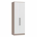 Ver imagem 2 de Guarda Roupa Modulado 2 Portas 2 Gavetas 4 Prateleiras Requinte 100% MDF Cinza/Duna Line/Branco