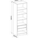 Ver imagem 4 de Guarda Roupa Modulado 2 Portas 2 Gavetas 4 Prateleiras Requinte 100% MDF