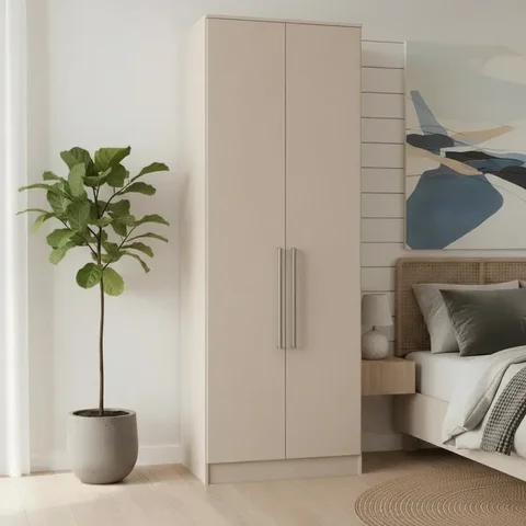 Guarda Roupa Modulado 2 Portas 2 Gavetas 4 Prateleiras Requinte 100% MDF Cinza/Duna Line
