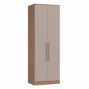 Ver imagem 2 de Guarda Roupa Modulado 2 Portas 2 Gavetas 4 Prateleiras Requinte 100% MDF Branco/Macadâmia/Duna Line