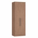 Ver imagem 2 de Guarda Roupa Modulado 2 Portas 2 Gavetas 4 Prateleiras Requinte 100% MDF Marrom/Macadâmia