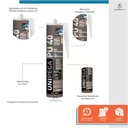 Ver imagem 2 de Selante Pu40 Poliuretano Preto 400g Unipega Adesivo Vedação Alta Resistência Madeira Vidro Metal