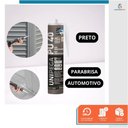 Ver mais imagens de Selante Pu40 Poliuretano Preto 400g Unipega Adesivo Vedação Alta Resistência Madeira Vidro Metal