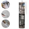 Selante Pu40 Poliuretano Preto 400g Unipega Adesivo Vedação Alta Resistência Madeira Vidro Metal - 1