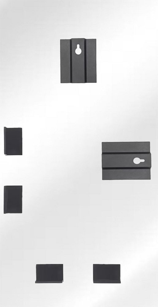 Espelho Orgânico 115cm X 70cm E02 Moldura Couro Preto - 5