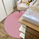 Ver imagem 1 de Tapete Boho Redondo Ø140cm Rosa - Antiderrapante