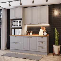 Cozinha Compacta 3 Peças com Paneleiro Torre Quente Amy Casa 812 - 1