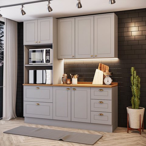 Cozinha Compacta 3 Peças com Paneleiro Torre Quente Amy Casa 812
