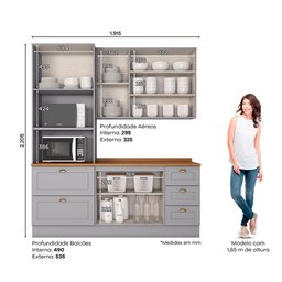 Cozinha Compacta 3 Peças com Paneleiro Torre Quente Amy Casa 812 - 2