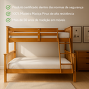 Ver imagem 3 de Beliche Casal Alta de Madeira com Grade de Proteção e Escada