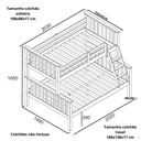 Ver imagem 6 de Beliche Casal Alta de Madeira com Grade de Proteção e Escada