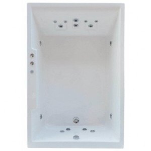 Banheira Hidromassagem Astra Cayman Double Luxo 180cmx120cmx52cm - 04 Jatos Branco Acrílico P1 Sem A