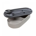 Ver imagem 2 de Marmita Hermética com Talheres 850ml Cinza Plástico - Lyor