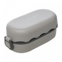 Ver imagem 1 de Marmita Hermética com Talheres 850ml Cinza Plástico - Lyor