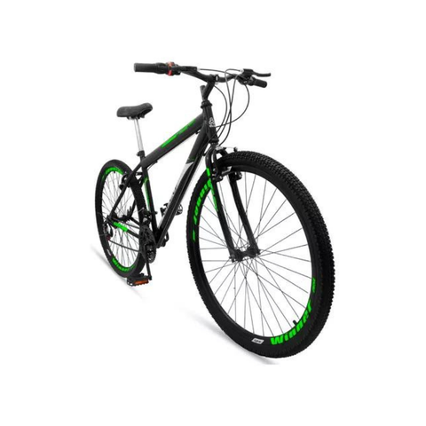 Bicicleta Aro 26 Aero 21 Marchas Velox - Preto - Ello Cor:preto/verde