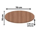 Ver imagem 3 de Tampo Redondo 70 Cm (largura) Pe40 Pandin Mdp 4,00 Cm (altura) Cor Noce Naturalle
