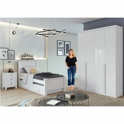 Quarto Solteiro Completo Alonzo Bicama Athenas/Cômoda Maggiore  - 16