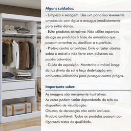 Closet Casal sem Portas 8 Gavetas Paris Duo Premium Yescasa - 13