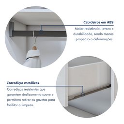 Closet Casal sem Portas 8 Gavetas Paris Duo Premium  - 6