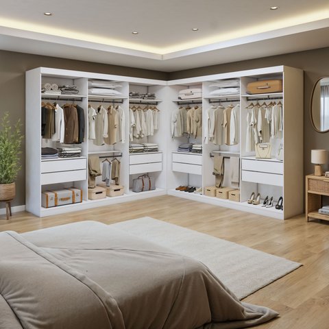 Closet Casal sem Portas 8 Gavetas Paris Duo Premium