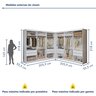 Closet Casal sem Portas 8 Gavetas Paris Duo Premium  - 3