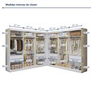 Ver imagem 5 de Closet Casal sem Portas 8 Gavetas Paris Duo Premium Yescasa